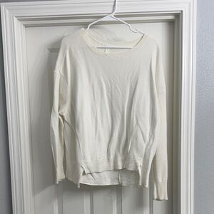 Leith Cream Scoop Neck Lightweight Sweater